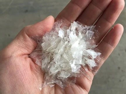 BOPET Flakes from production margin