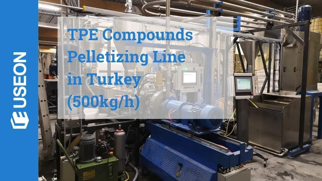500 kg/h TPE Pelletizing Extrusion Line in Turkey