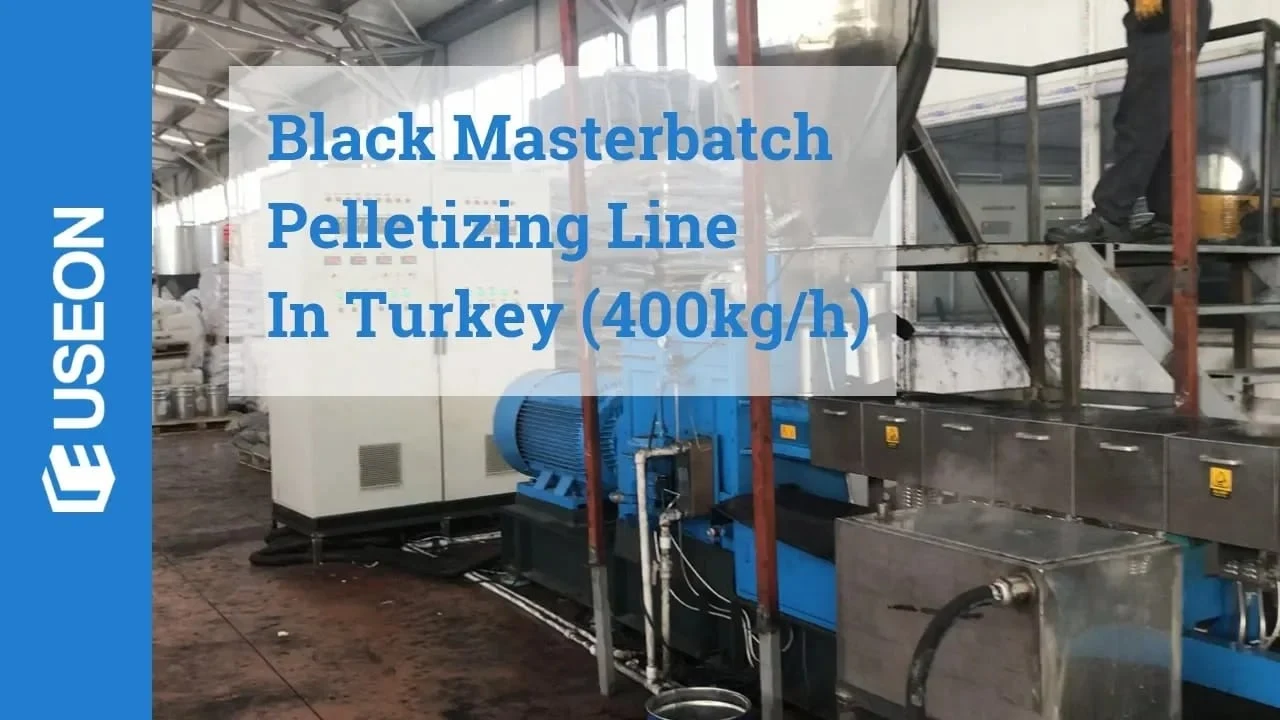 400 kg/h Black Masterbatch Pelletizing Line in Turkey