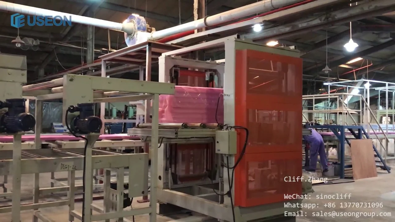 XPS foam board production line at a customer plant