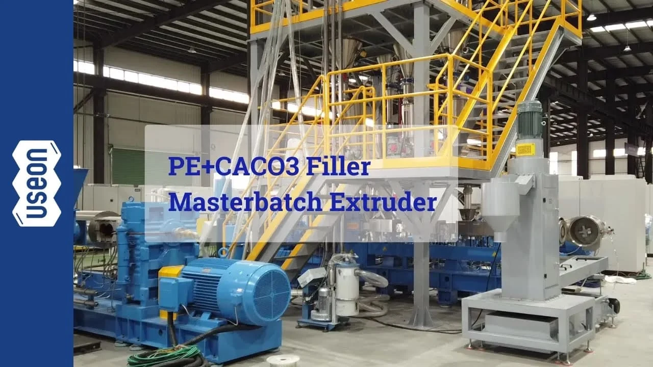 500–900 kg/h PE+CaCO3 Filler Masterbatch Compounding Line