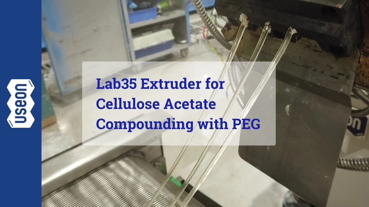 Lab35 Twin Screw Extruder for Cellulose Acetate Compounding with PEG