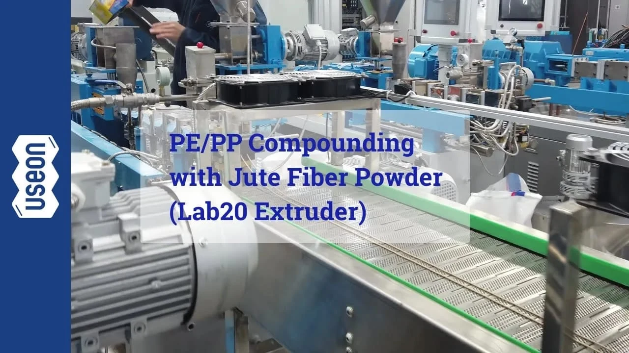 Lab20 Extruder for PE/PP Compounding with Jute Fiber Powder