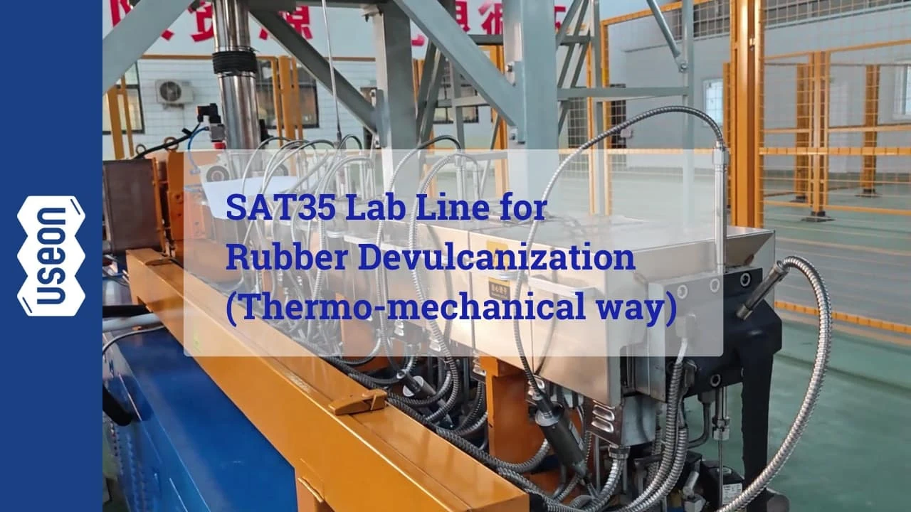 40 kg/h Lab Line for Rubber Devulcanization (Thermo mechanical way)