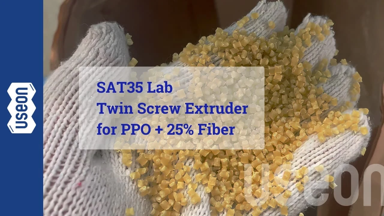 SAT35 Lab Twin Screw Extruder for PPO + 25% Fiber