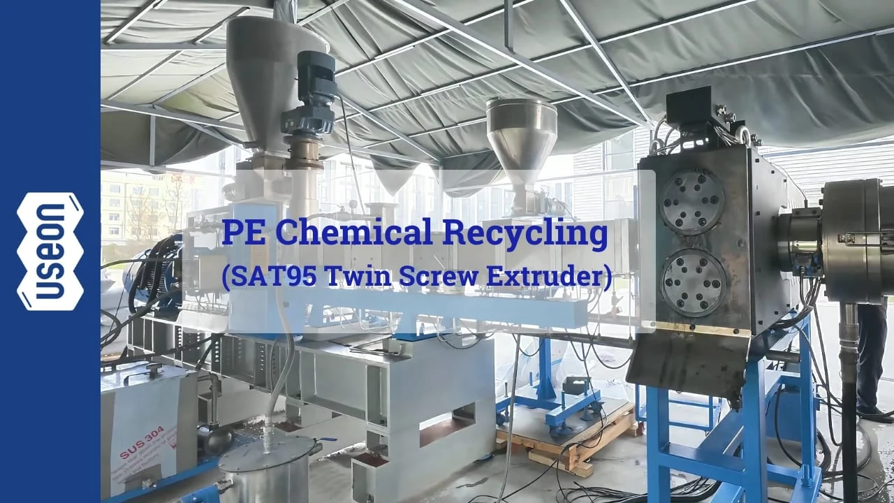 SAT95 Twin Screw Extruder for PE Chemical Recycling