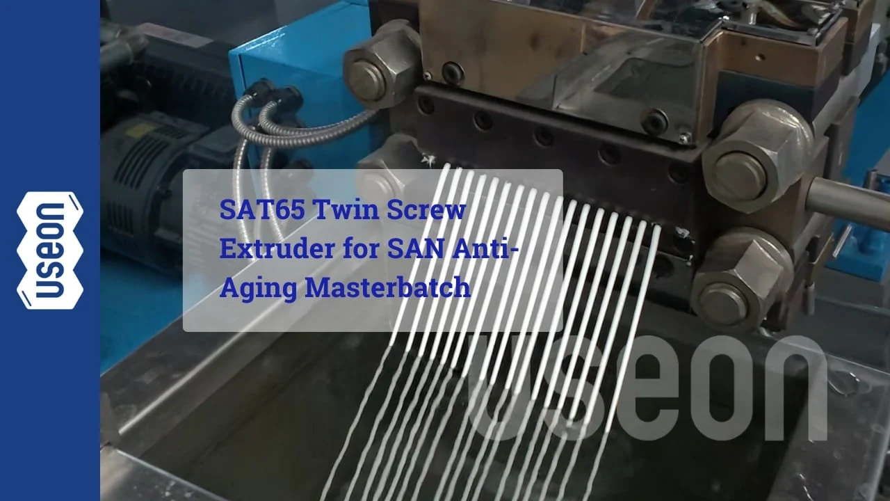 200–400 kg/h SAT65 Twin Screw Extruder for SAN Anti-Aging Masterbatch