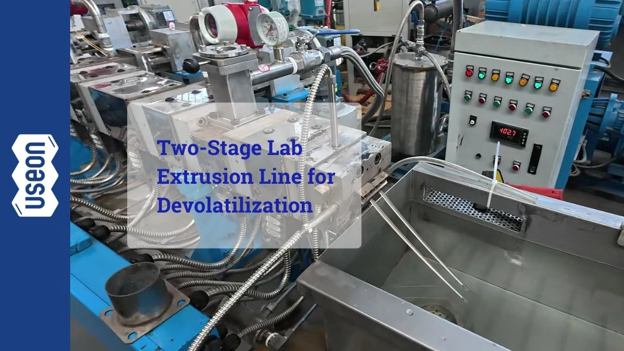 Two-Stage Lab Extrusion Line for Polymer Devolatilization