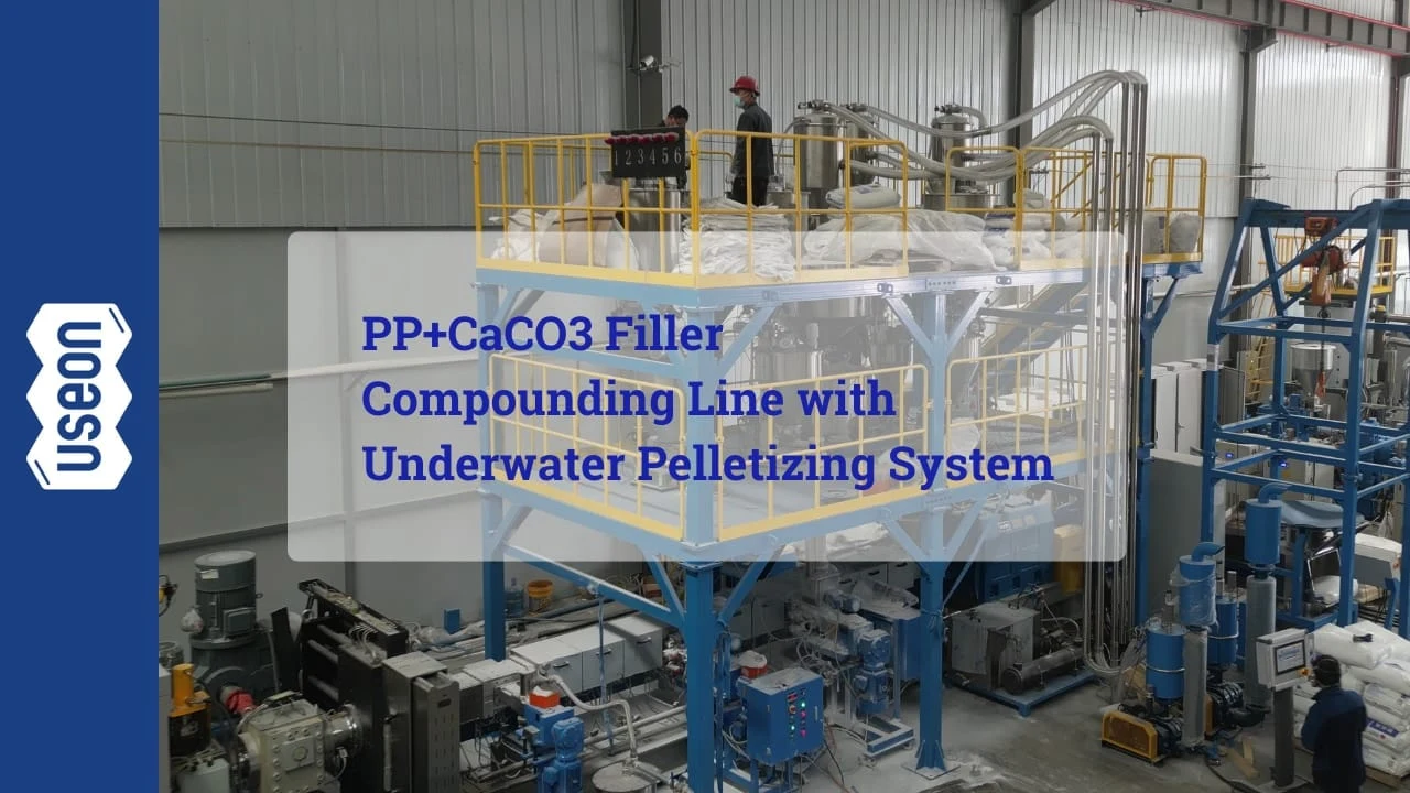 PP+CaCO3 Filler Compounding Line with Underwater Pelletizing System_Video