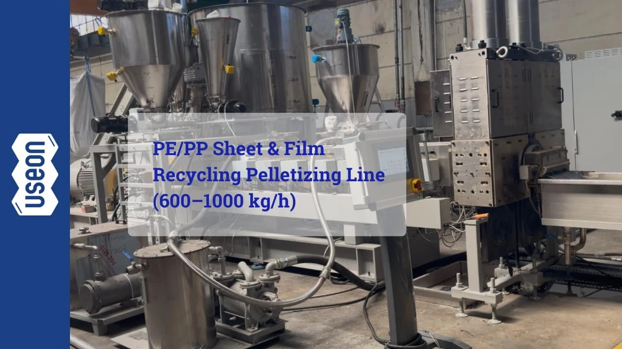 SAT110 Twin Screw Line for High-GF PP UD Tape Scrap Recycling Compounding