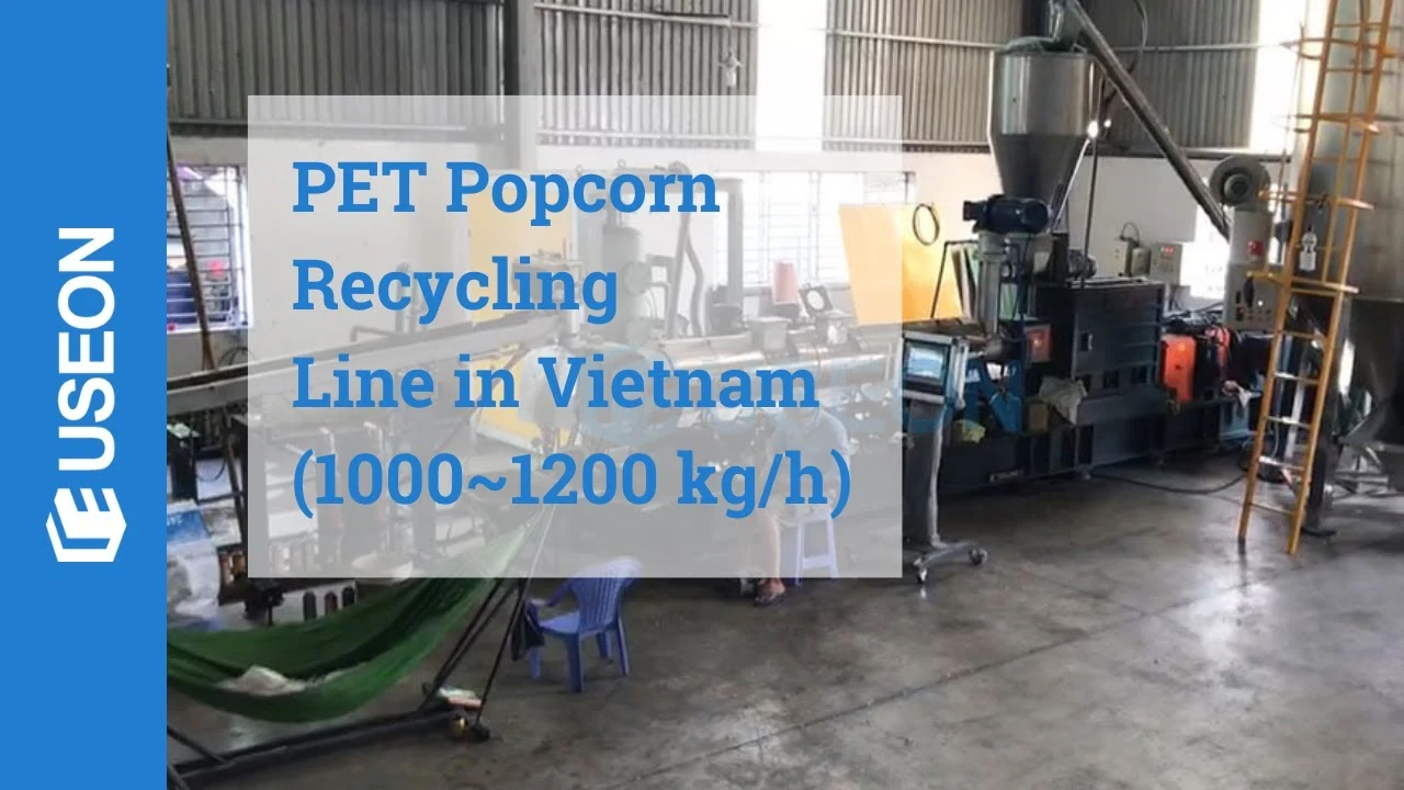 1000~1200kg/h PET Popcorn Recycling Machine in Vietnam — video cover