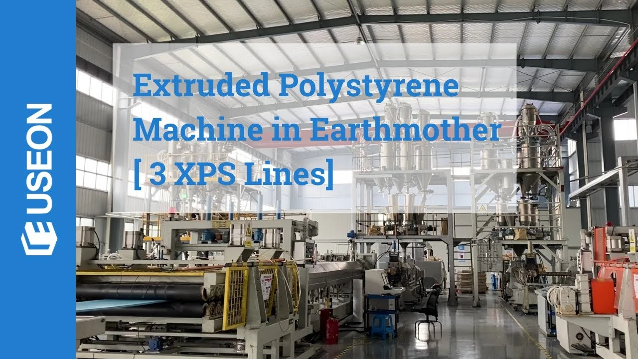 Extruded Polystyrene Machine in Earthmother Factory — video cover