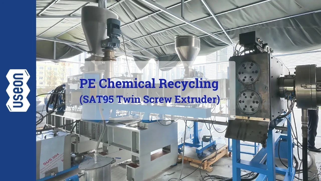 SAT95 Twin Screw Extruder for PE Chemical Recycling — video cover