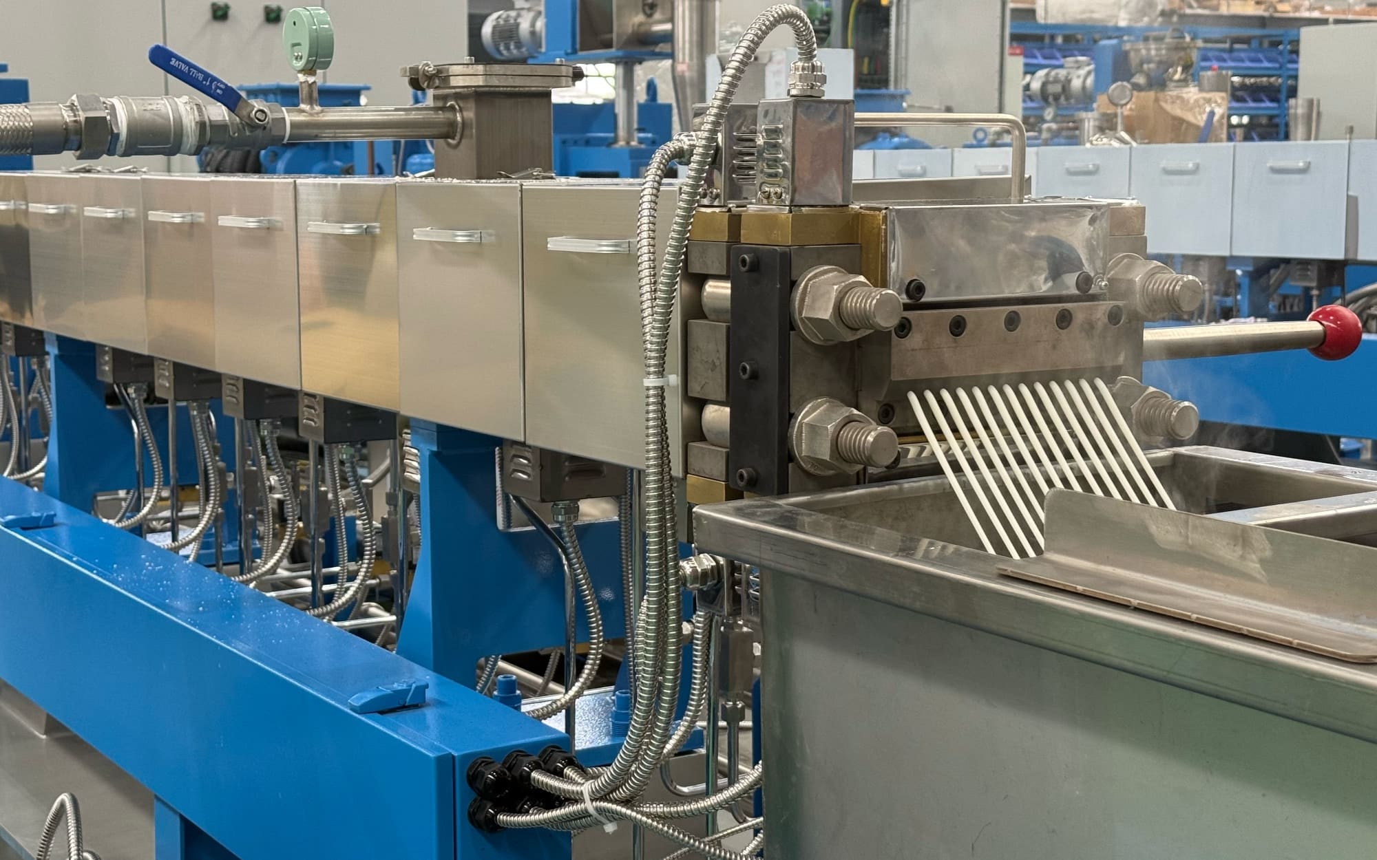 SAT65 Twin Screw Extruder PE Compounding Line